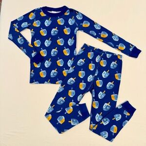 Hanna Andersson Hanukkah Pajamas Boys 8 130 cm Girls Dreidels Chanukah Organic